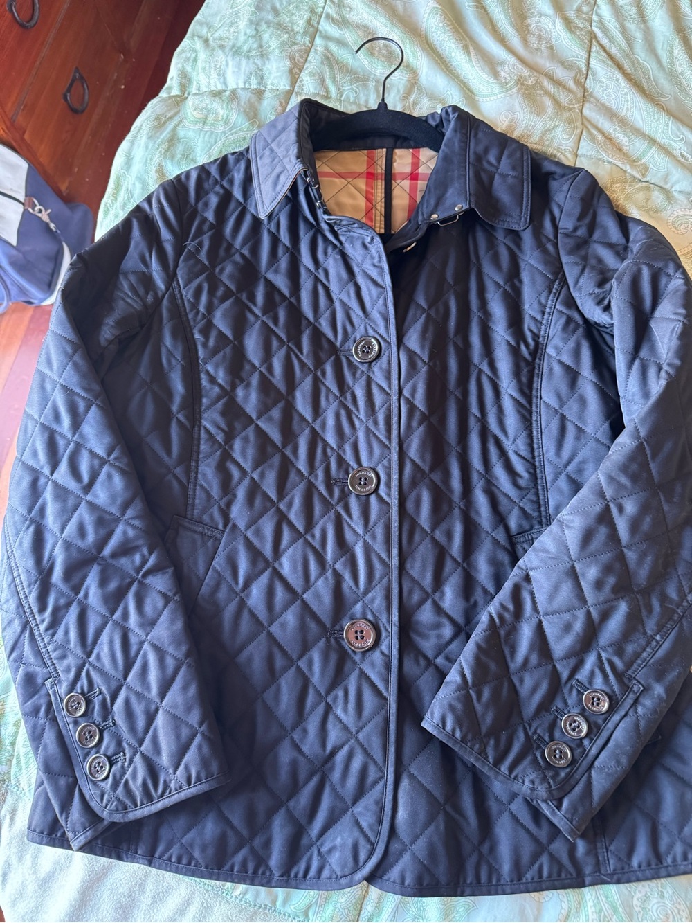 Burberry London Black Quilted Jacket – Size 42 / US 8–10 - Picture 5 of 12